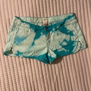 Bleach dyed shorts